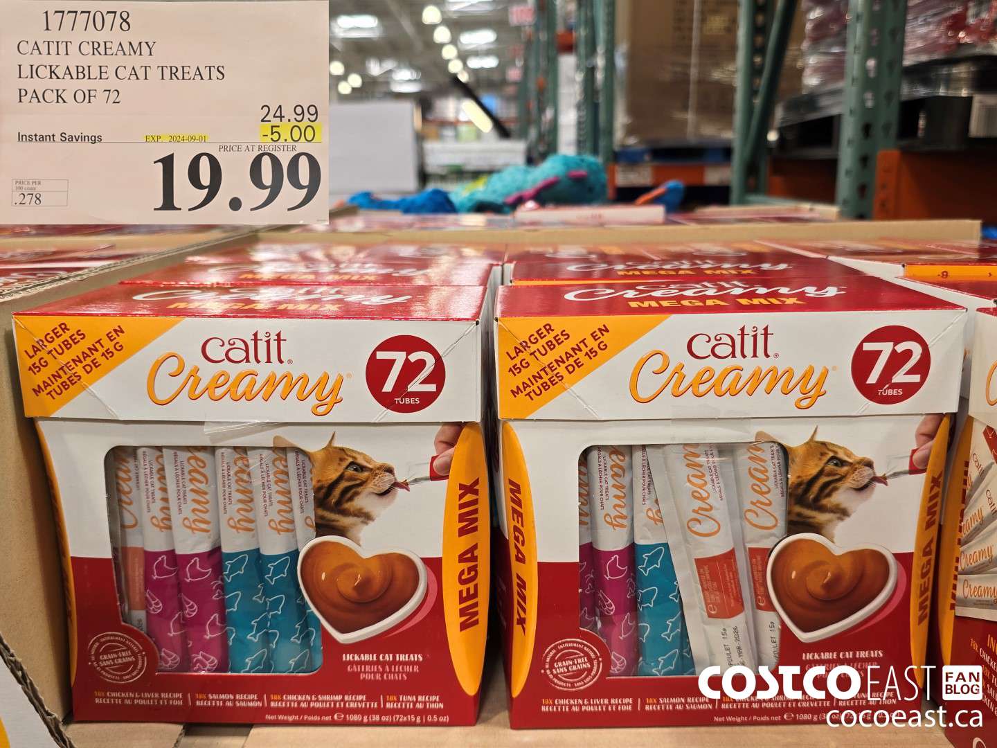 1777078 CATIT CREAMY LICKABLE CAT TREATS PACK OF 72 ($5.00 INSTANT SAVINGS EXPIRES ON 2024-09-01) $19.99