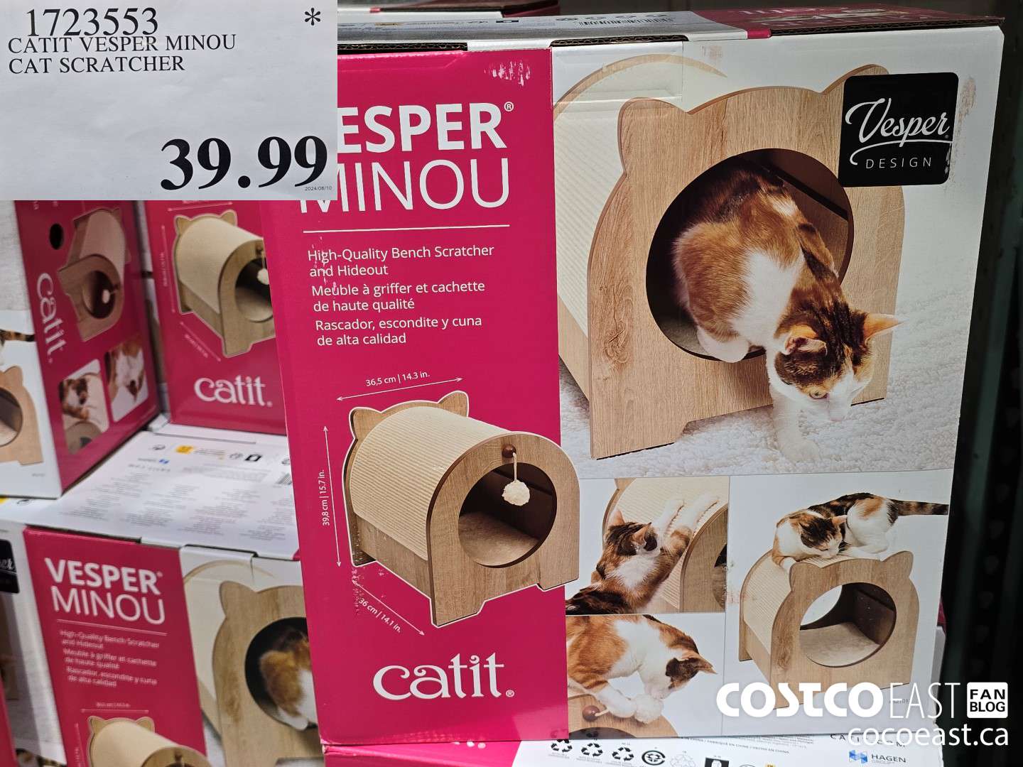 1723553 CATIT VESPER MINOU CAT SCRATCHER $39.99