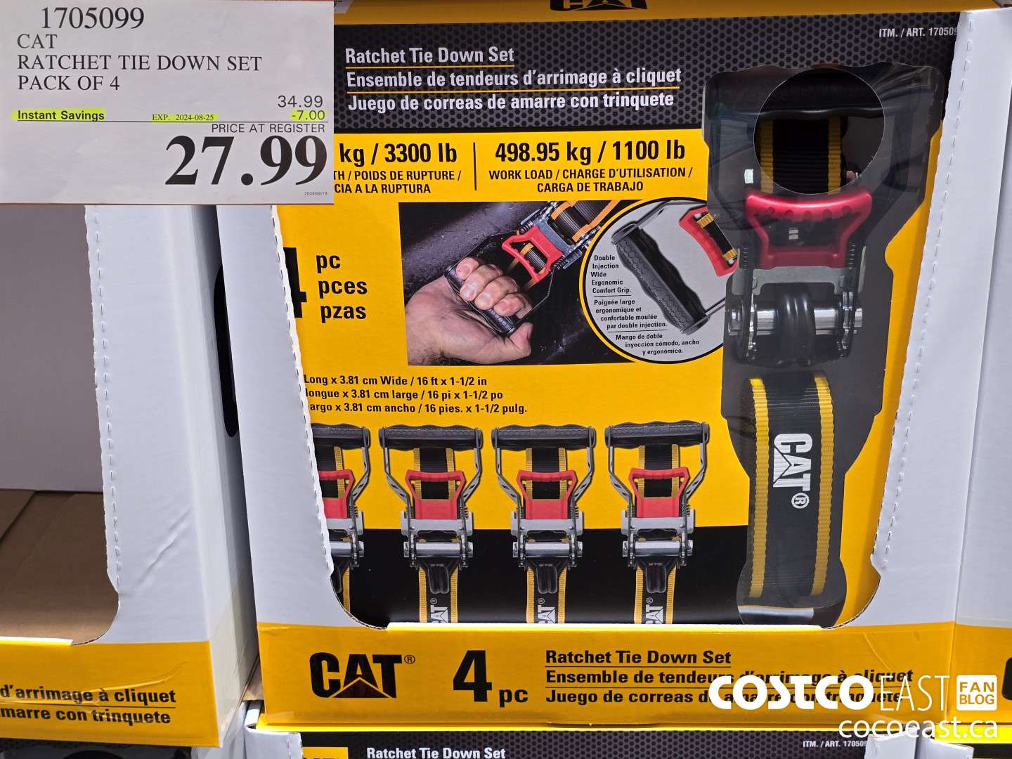 1705099 CAT RATCHET TIE DOWN SET PACK OF 4 ($7.00 INSTANT SAVINGS EXPIRES ON 2024-08-25) $27.99