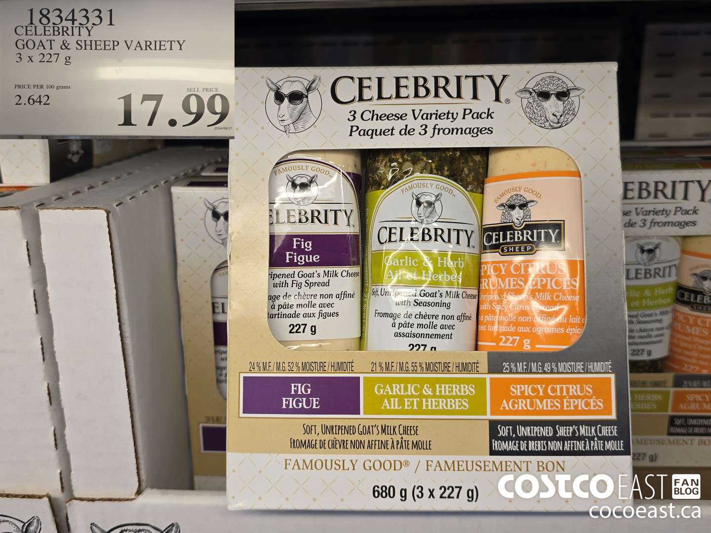 1834331 CELEBRITY GOAT & SHEEP VARIETY 3 X 227 G $17.99