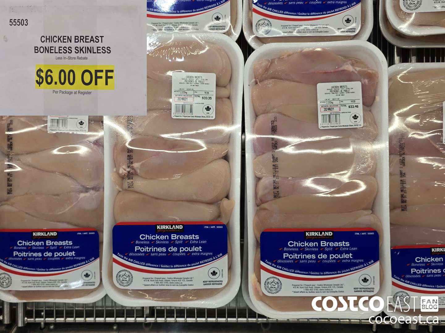 55503 CHICKEN BREAST BONELESS SKINLESS ($6.00 INSTANT SAVINGS)