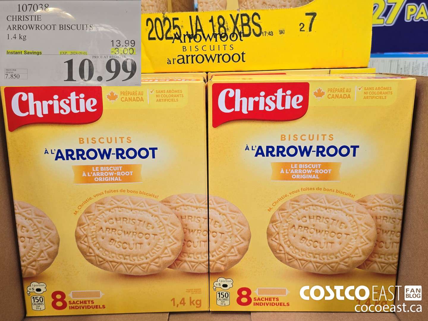 107038 CHRISTIE BROWN ARROWROOT BISCUITS 1.4 KG ($3.00 INSTANT SAVINGS EXPIRES ON 2024-09-01) $10.99