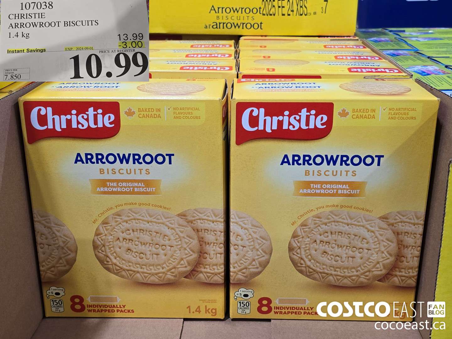 107038 CHRISTIE BROWN ARROWROOT BISCUITS 1.4 KG ($3.00 INSTANT SAVINGS EXPIRES ON 2024-09-01) $10.99