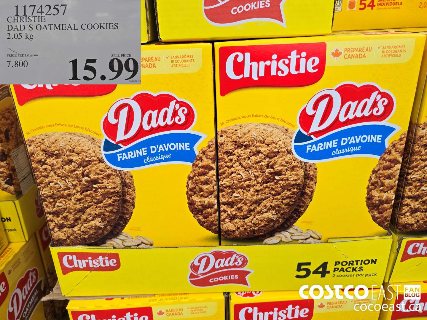 1174257 CHRISTIE DAD'S OATMEAL COOKIES 2.05 kg $15.99