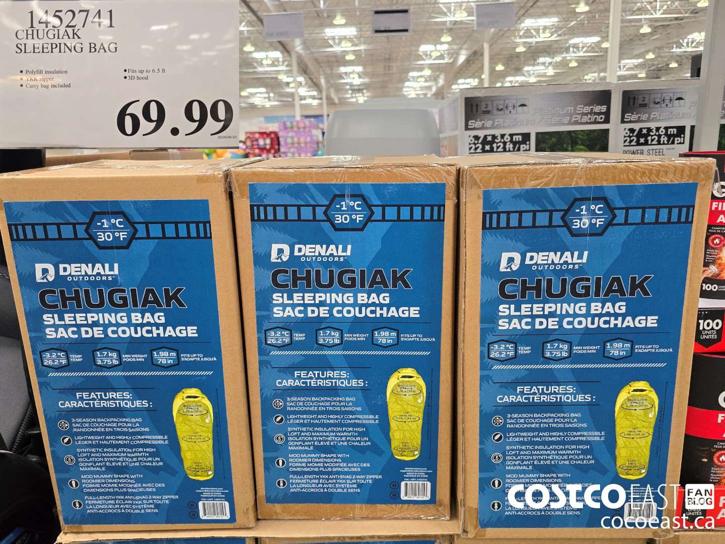1452741 CHUGIAK SLEEPING BAG $69.99