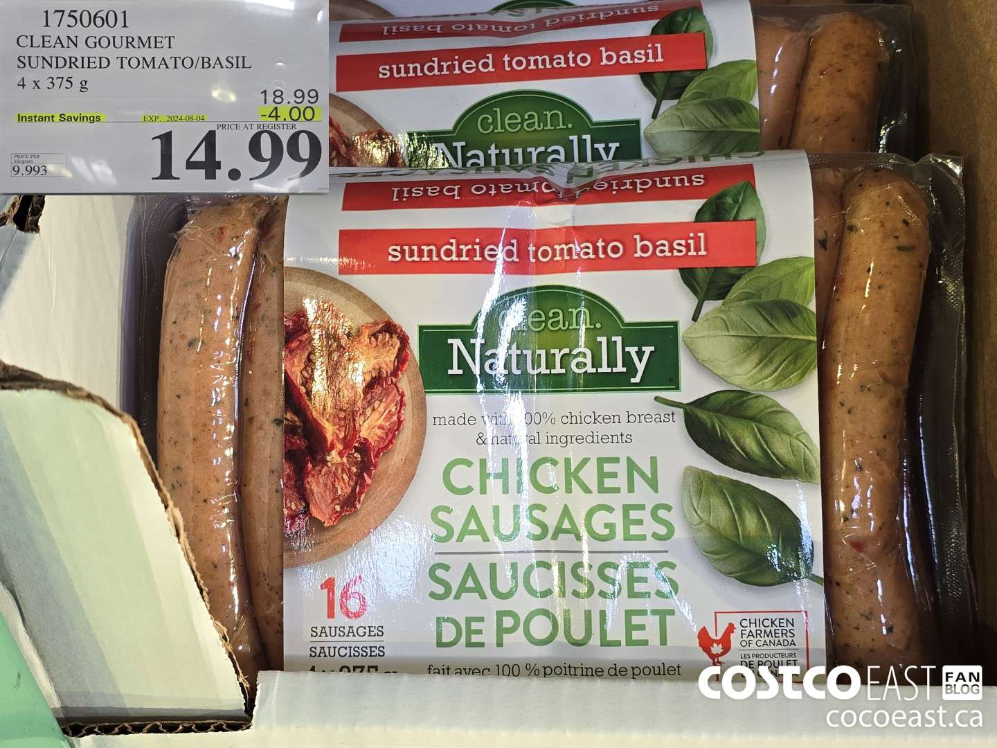 1750601 CLEAN GOURMET SUNDRIED TOMATO/BASIL 4 x 375 g ($4.00 INSTANT SAVINGS EXPIRES ON 2024-08-04) $14.99