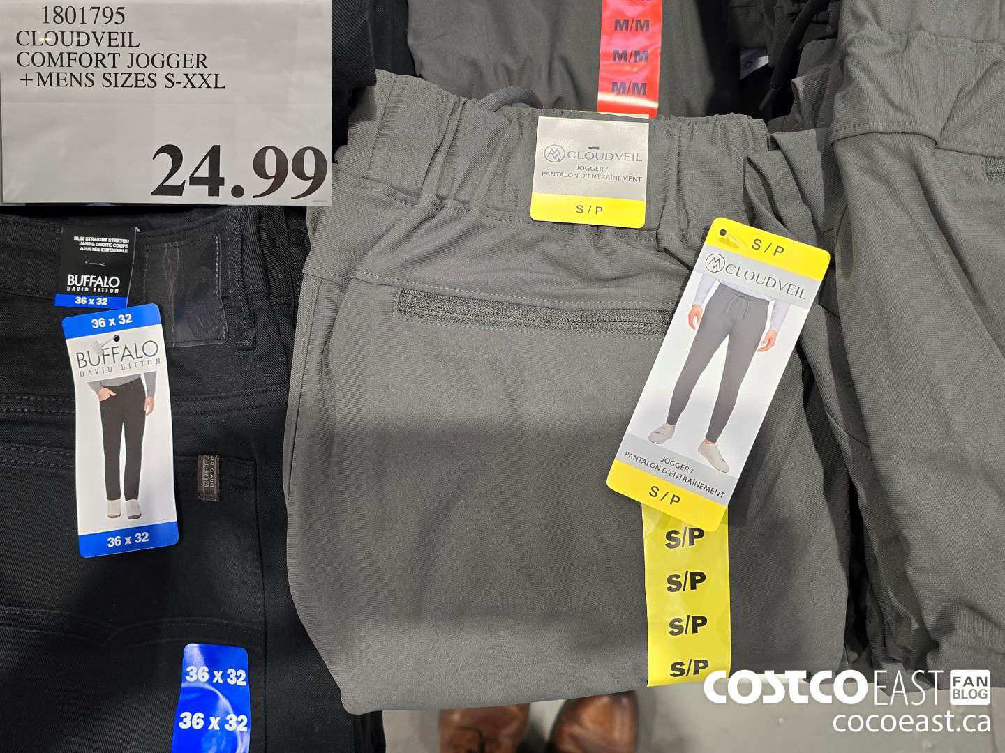 1801795 CLOUDVEIL COMFORT JOGGER + MENS SIZES S-XXL $24.99