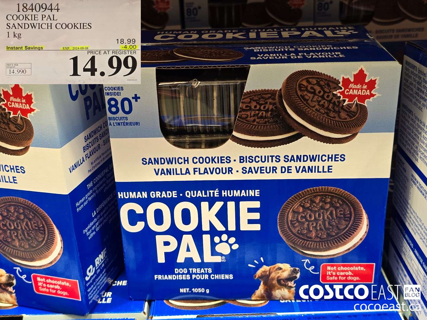 1840944 COOKIE PAL SANDWICH COOKIES 1 kg ($4.00 INSTANT SAVINGS EXPIRES ON 2024-09-08) $14.99