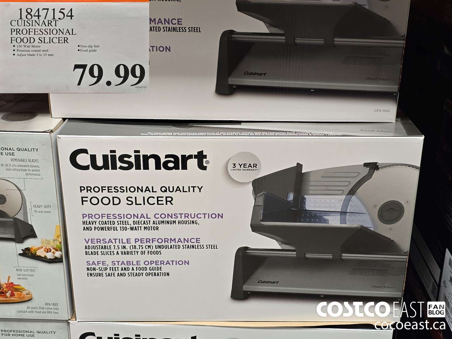 1847154 CUISINART PROFESSIONAL FOOD SLICER $79.99