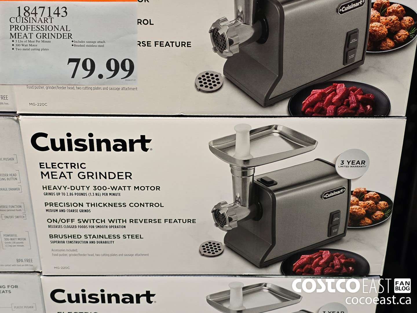 1847143 CUISINART PROFESSIONAL MEAT GRINDER $79.99