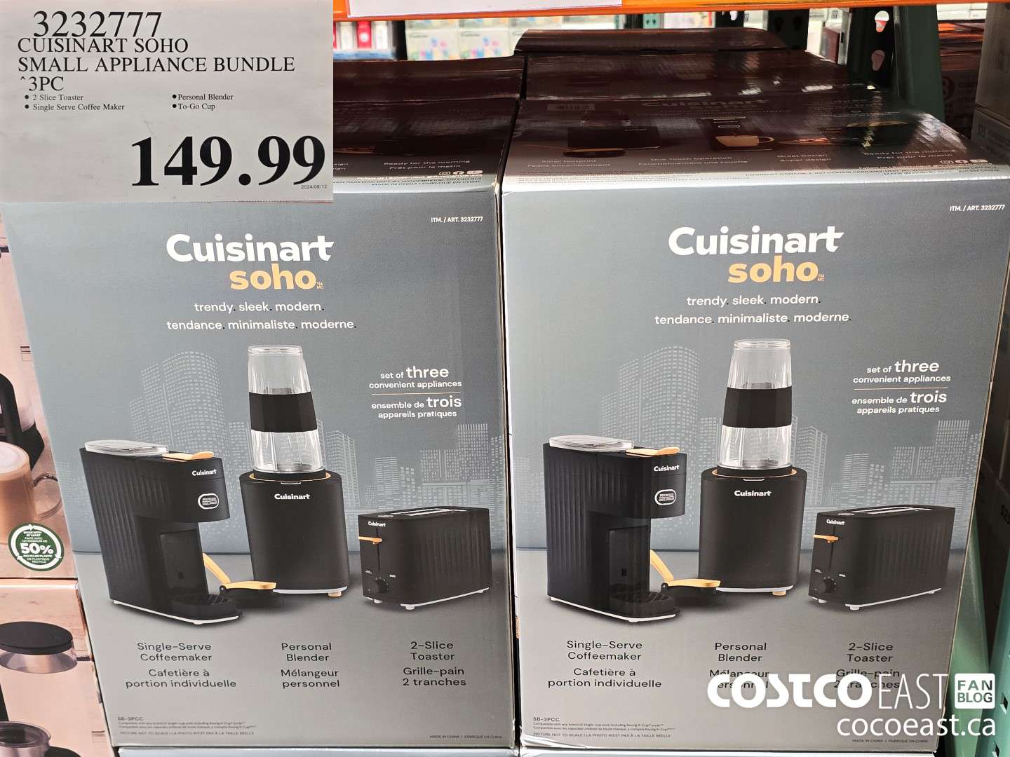 3232777 CUISINART SOHO SMALL APPLIANCE BUNDLE 3 PC $149.99