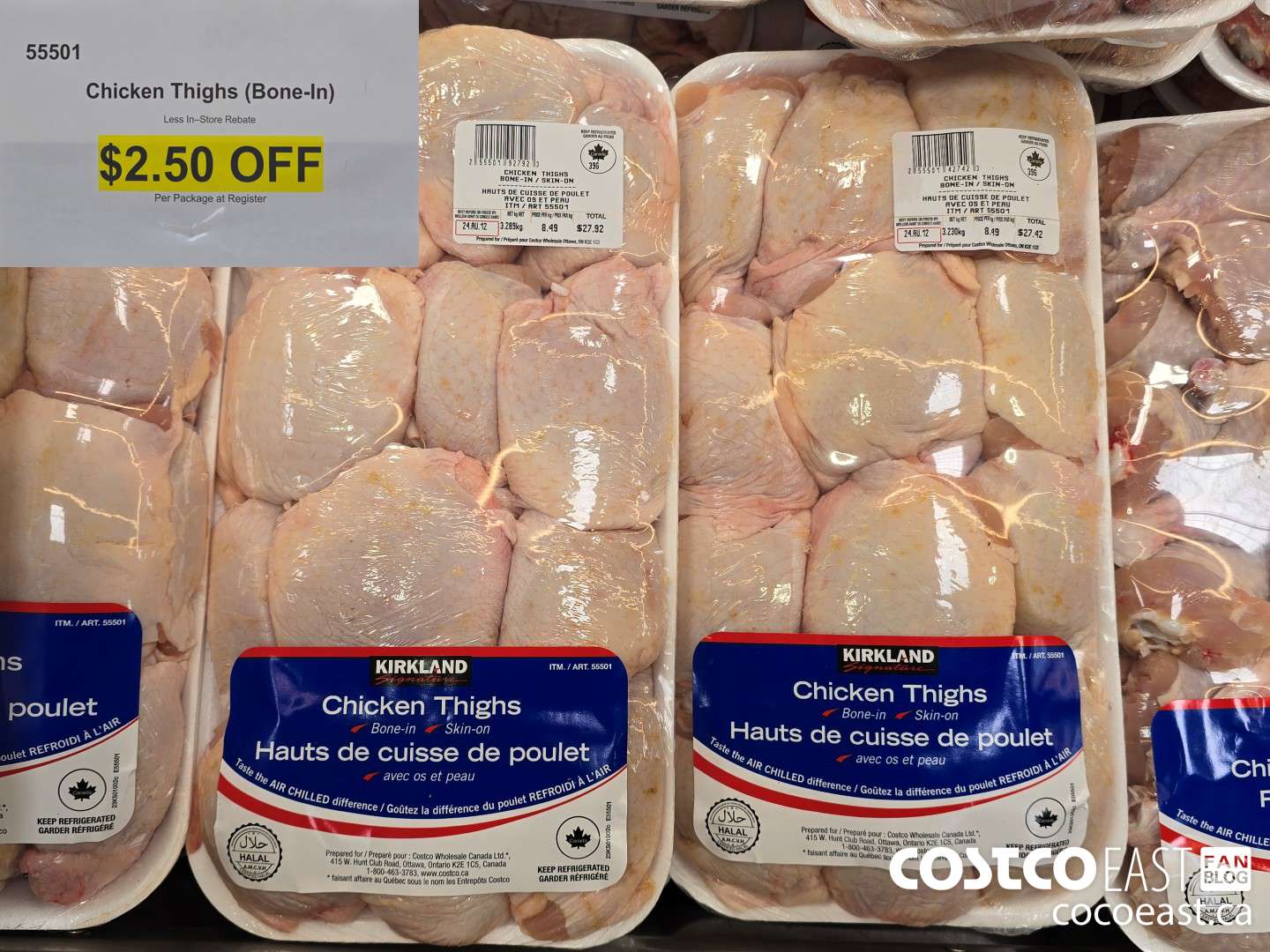 55501 Chicken Thighs (BONE IN) ($2.50 INSTANT SAVINGS)