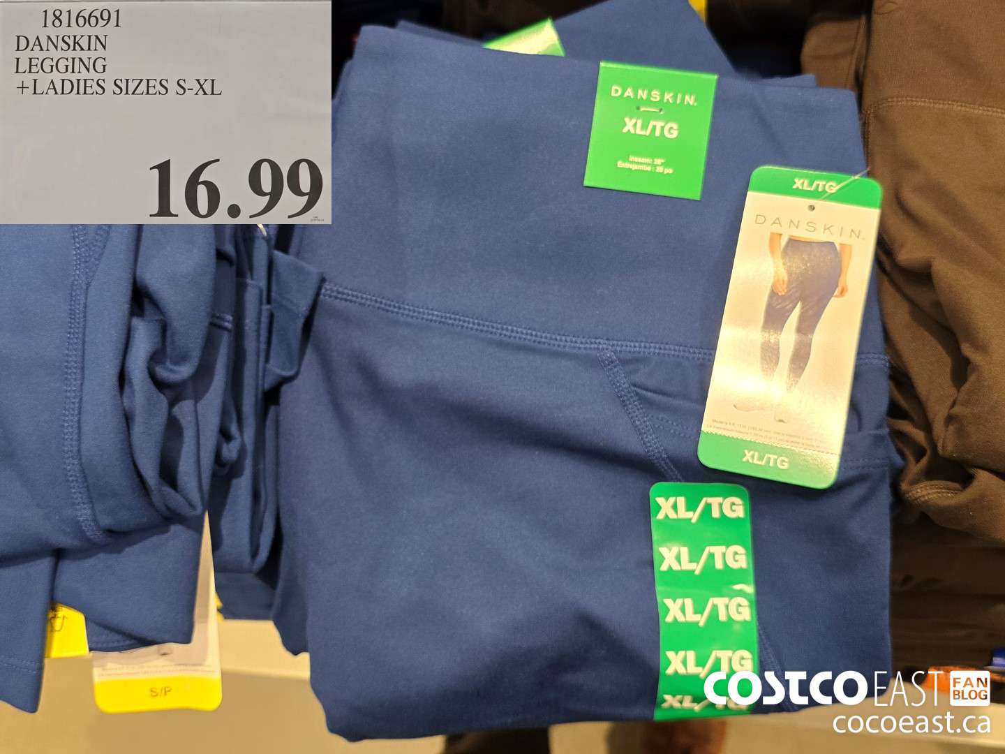 1316691 DANSKIN LEGGING + LADIES SIZES S-XL $16.99