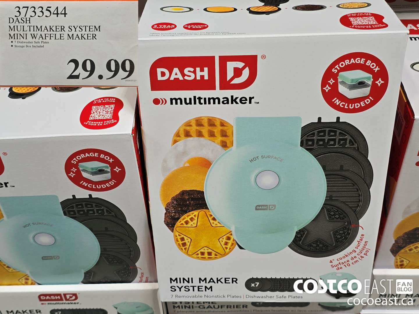 3733544 DASH MULTIMAKER SYSTEM MINI WAFFLE MAKER $29.99