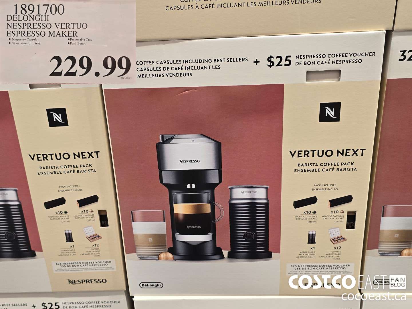 1891700 DELONGHI NESPRESSO VERTUO ESPRESSO MAKER $229.99