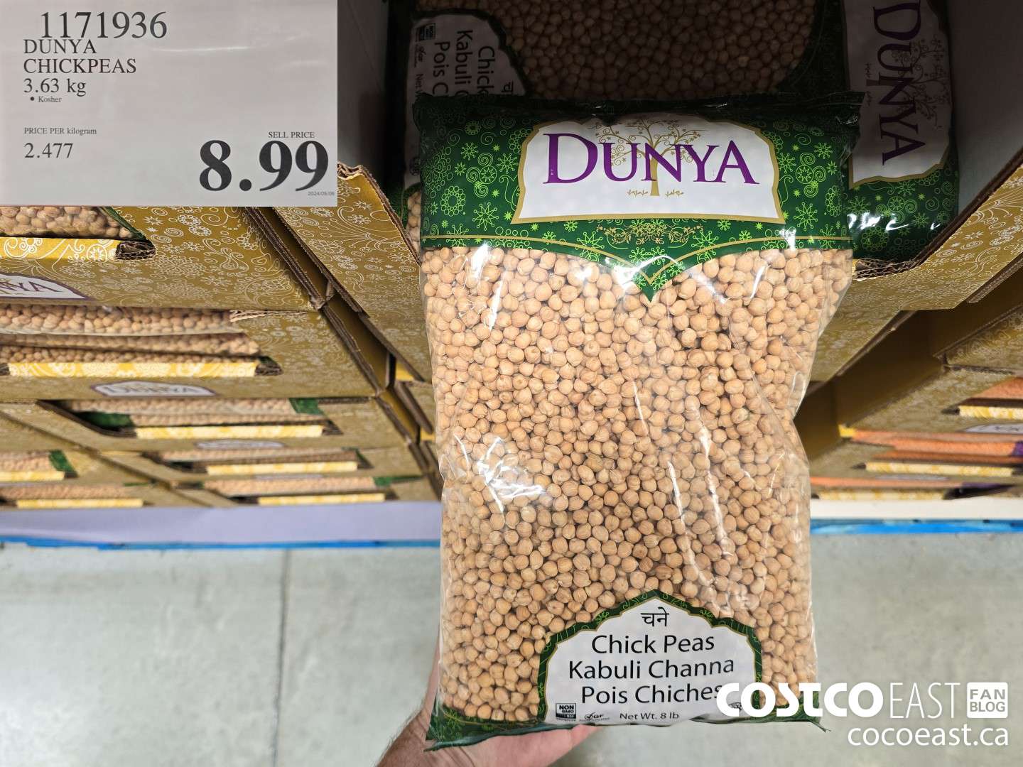 1171936 DUNYA CHICKPEAS 3.63 kg $8.99