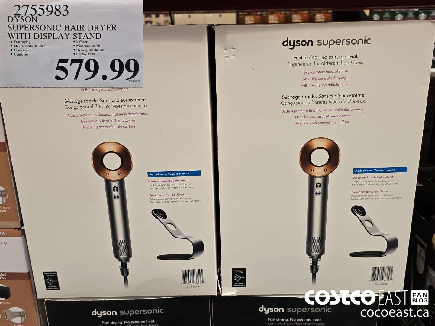 2755983 DYSON SUPERSONIC HAIR DRYER WITH DISPLAY STAND $579.99