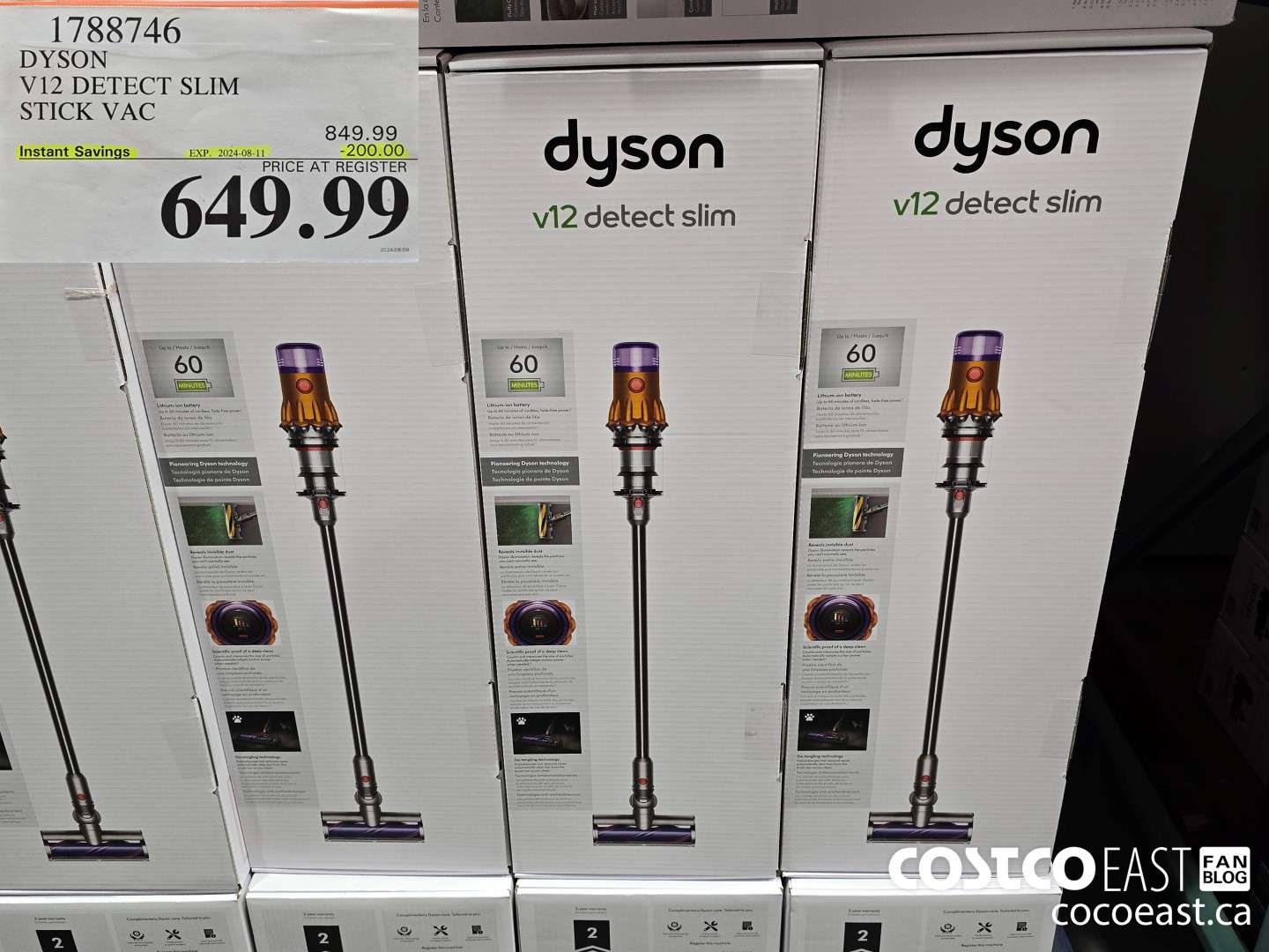 1788746 DYSON V12 DETECT SLIM STICK VAC ($200.00 INSTANT SAVINGS EXPIRES ON 2024-08-11) $649.99
