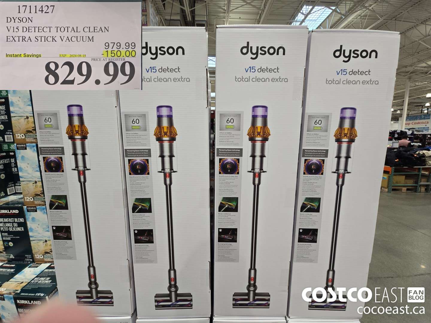 1711427 DYSON V15 DETECT TOTAL CLEAN EXTRA STICK VACUUM ($150.00 INSTANT SAVINGS EXPIRES ON 2024-08-15) $829.99