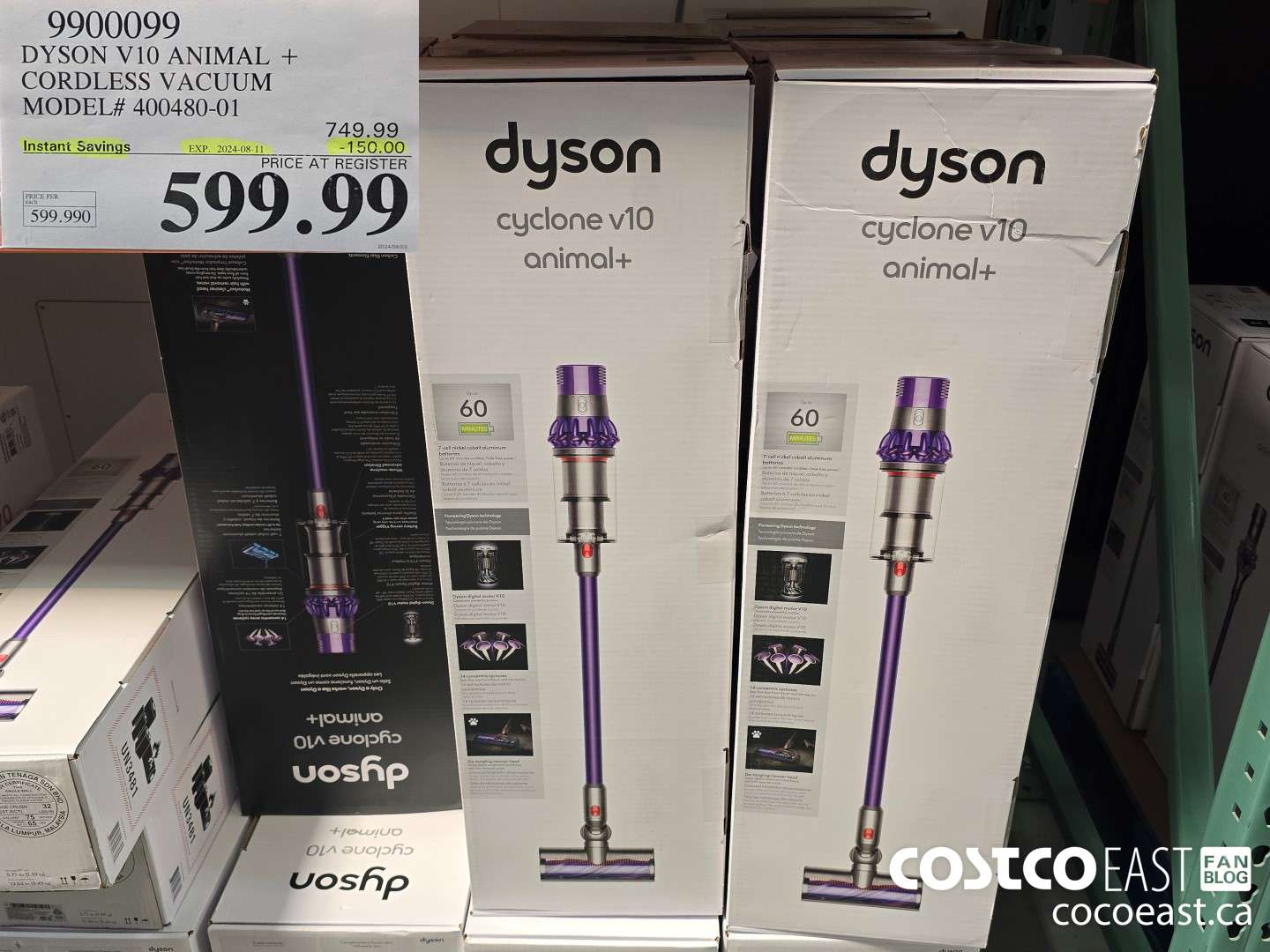 9900099 DYSON VI0 ANIMAL + CORDLESS VACUUM MODEL# 400480-01 ($150.00 INSTANT SAVINGS EXPIRES ON 2024-08-11) $599.99