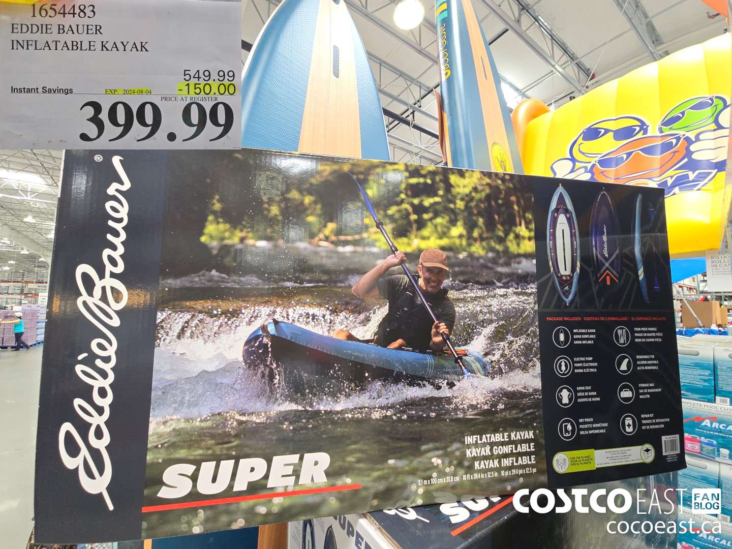 1654483 EDDIE BAUER INFLATABLE KAYAK ($150.00 INSTANT SAVINGS EXPIRES ON 2024-08-04) $399.99