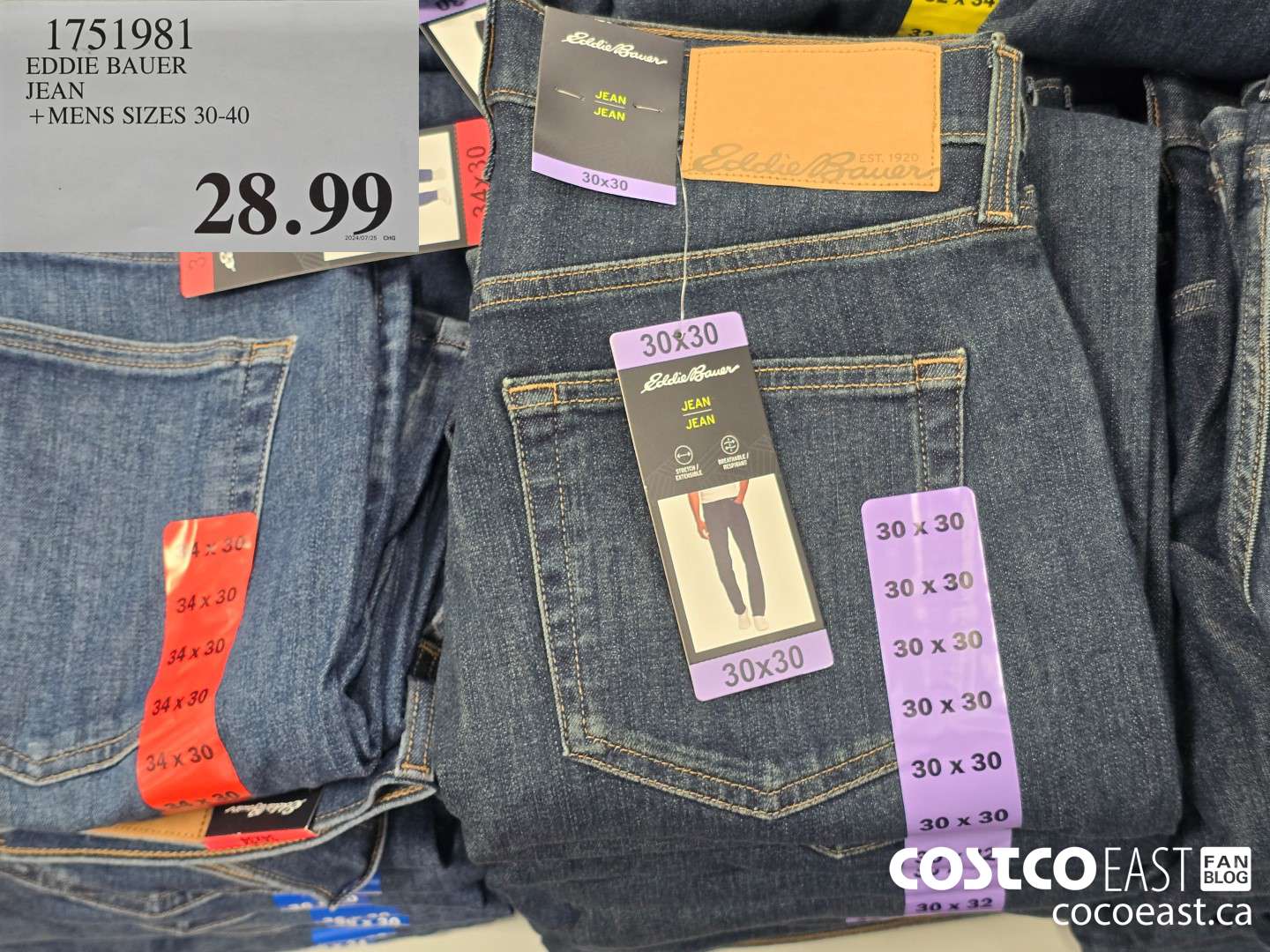 1751981 EDDIE BAUER JEAN +MENS SIZES 30-40 $28.99