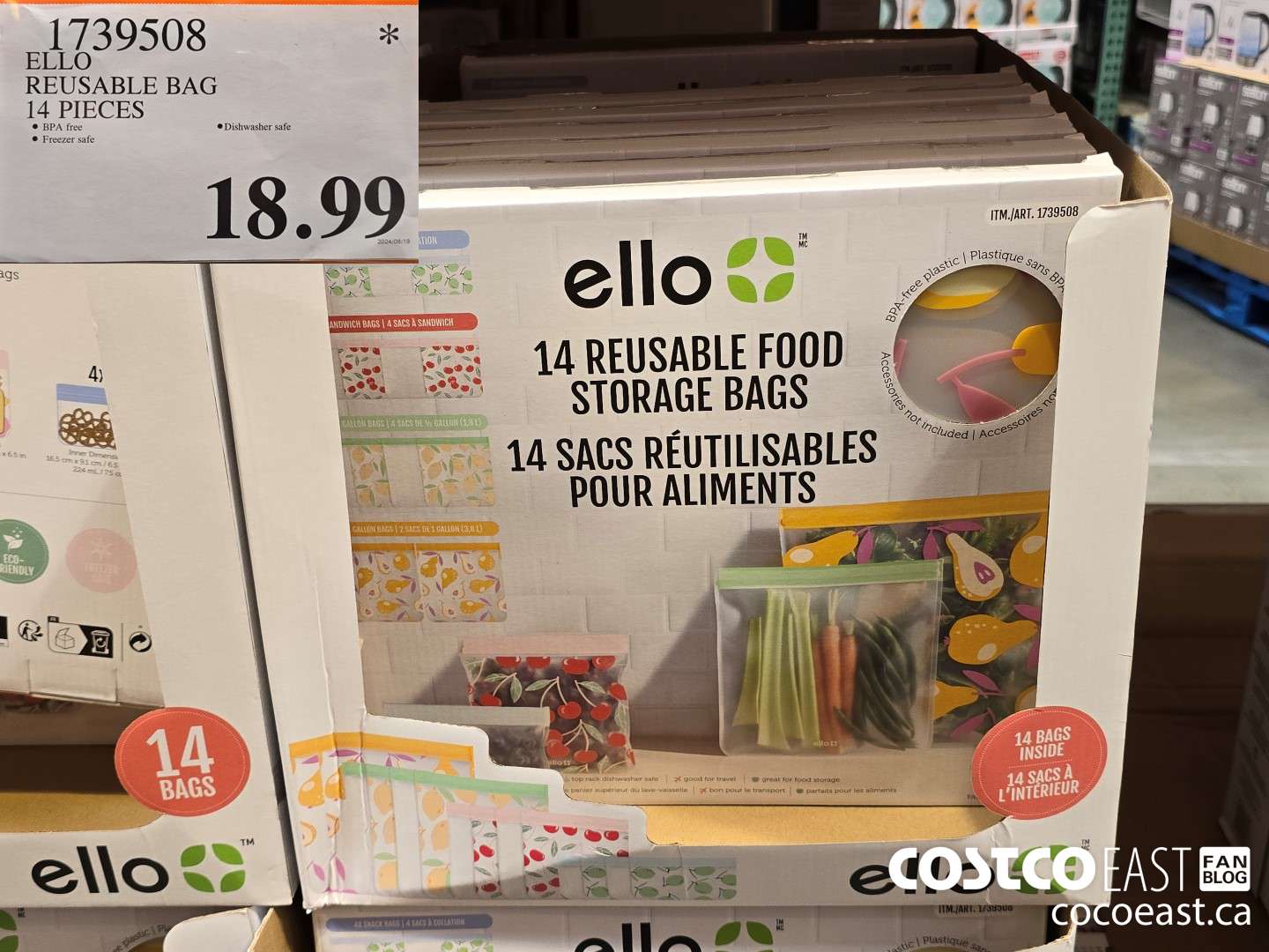 1739508 ELLO REUSABLE BAG 14 PIECES $18.99