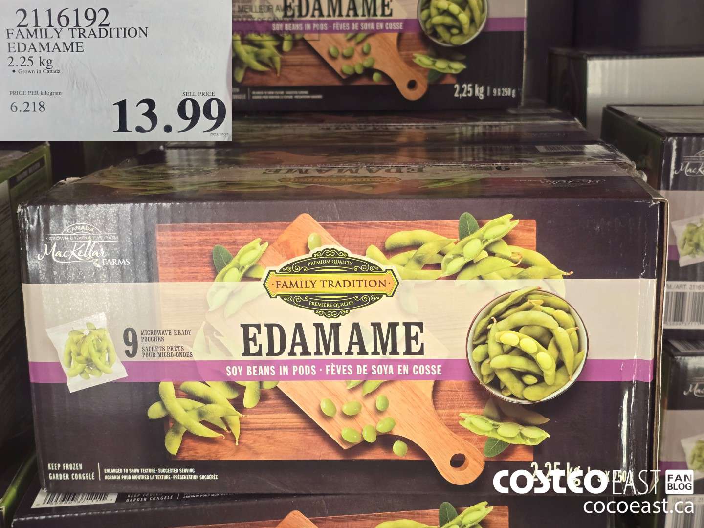 2116192 FAMILY TRADITION EDAMAME 2.25 KG $13.99