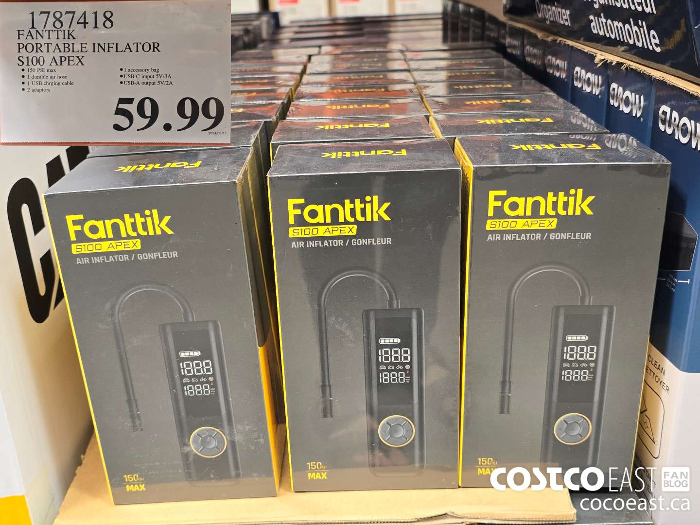 1787418 FANTT PORTABLE INFLATOR S100 APEX $59.99