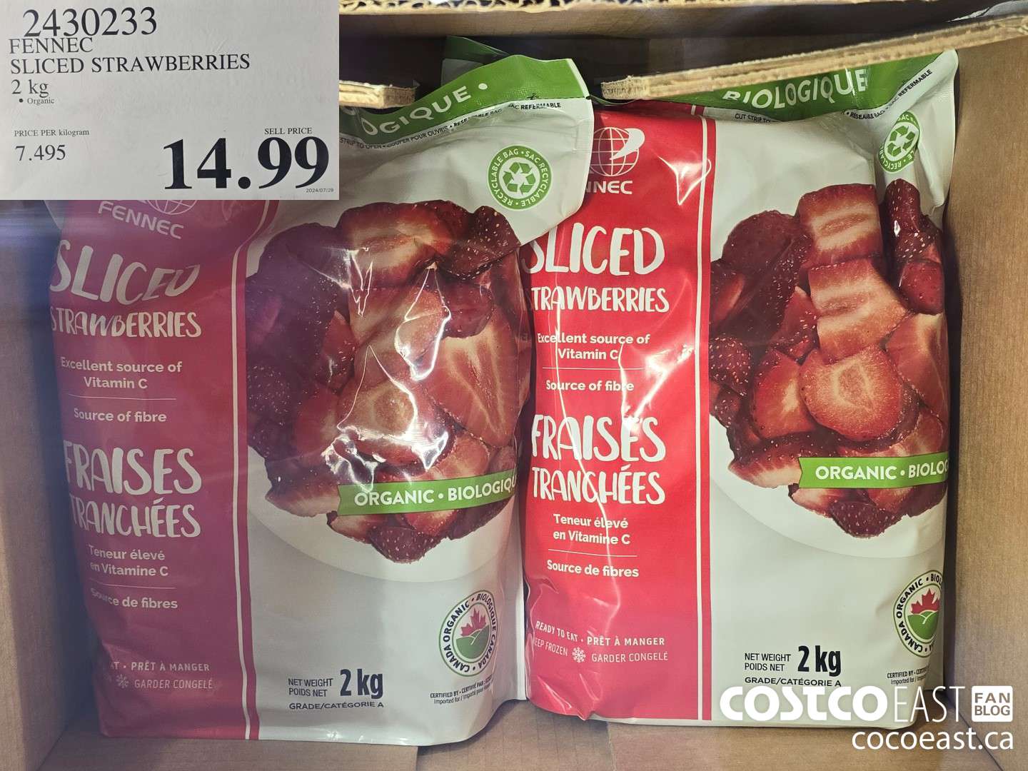2430233 FENNEC SLICED STRAWBERRIES 2 kg $14.99
