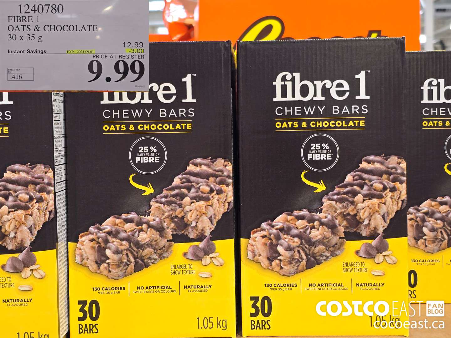 1240780 FIBRE 1 OATS & CHOCOLATE 30 X 35 G ($3.00 INSTANT SAVINGS EXPIRES ON 2024-09-01) $9.99
