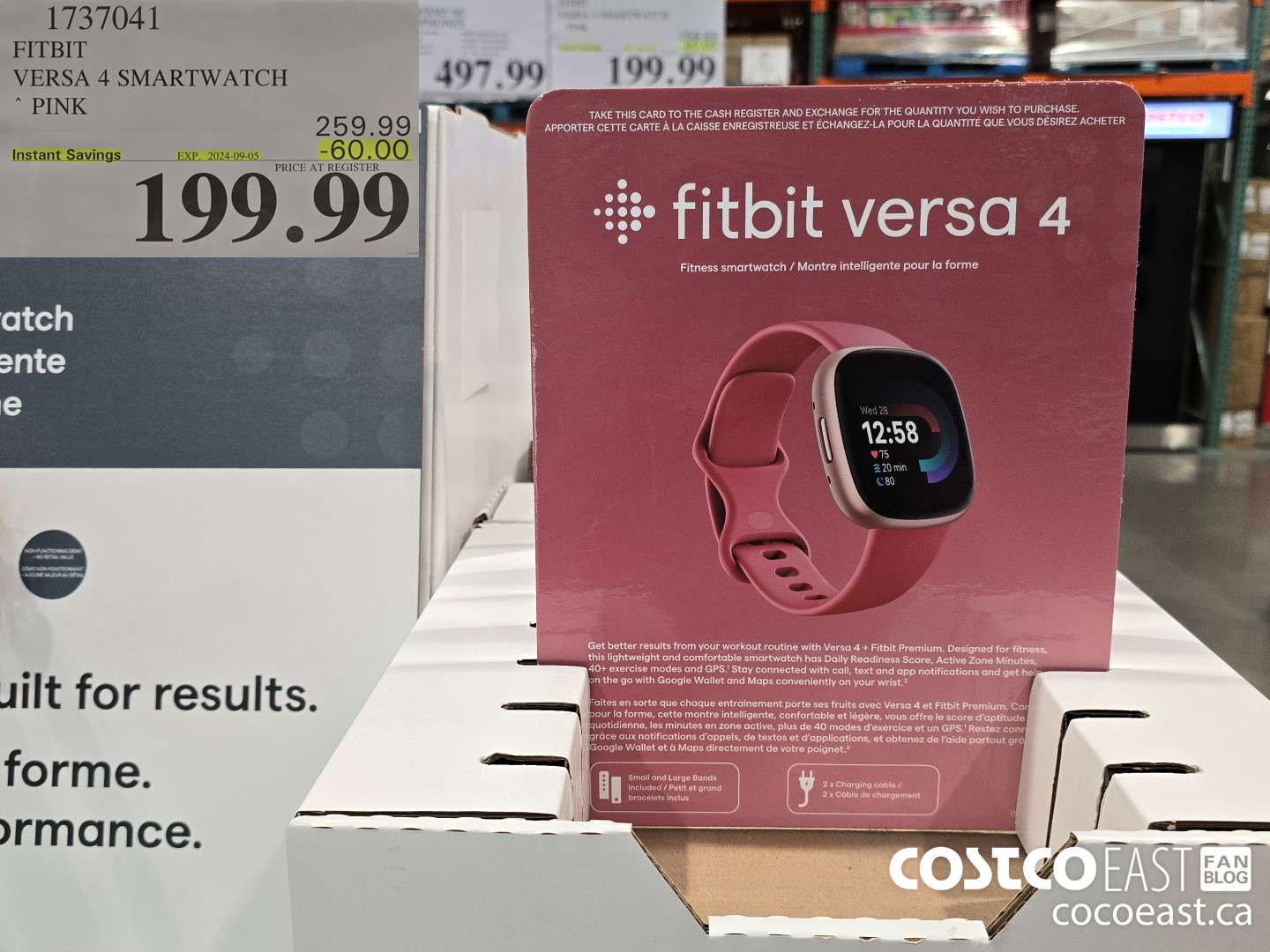 1737041 FITBIT VERSA 4 SMARTWATCH PINK ($60.00 INSTANT SAVINGS EXPIRES ON 2024-09-05) $199.99
