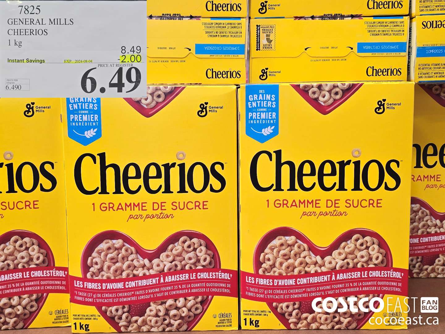 7825 GENERAL MILLS CHEERIOS 1 KG ($2.00 INSTANT SAVINGS EXPIRES ON 2023-08-04) $6.49