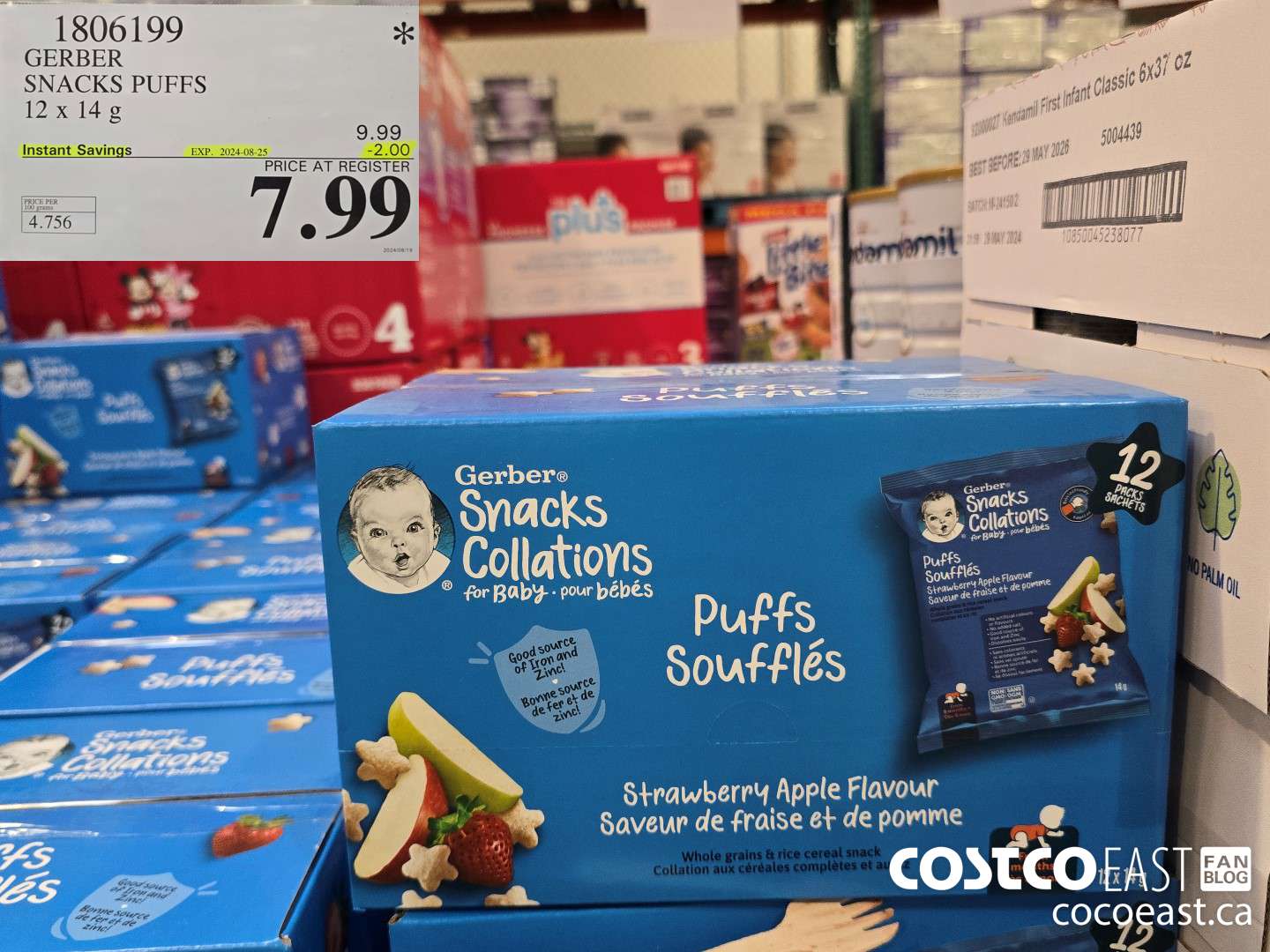 1806199 GERBER SNACKS PUFFS 12 x 14g 200 (EXPIRES ON 2024-08-25) $7.99