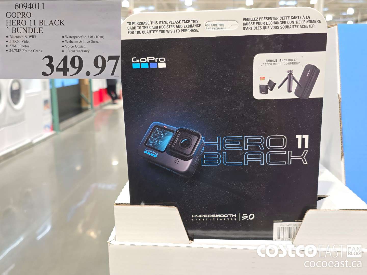 6094011 GOPRO HERO 11 BLACK ~ BUNDLE $349.97