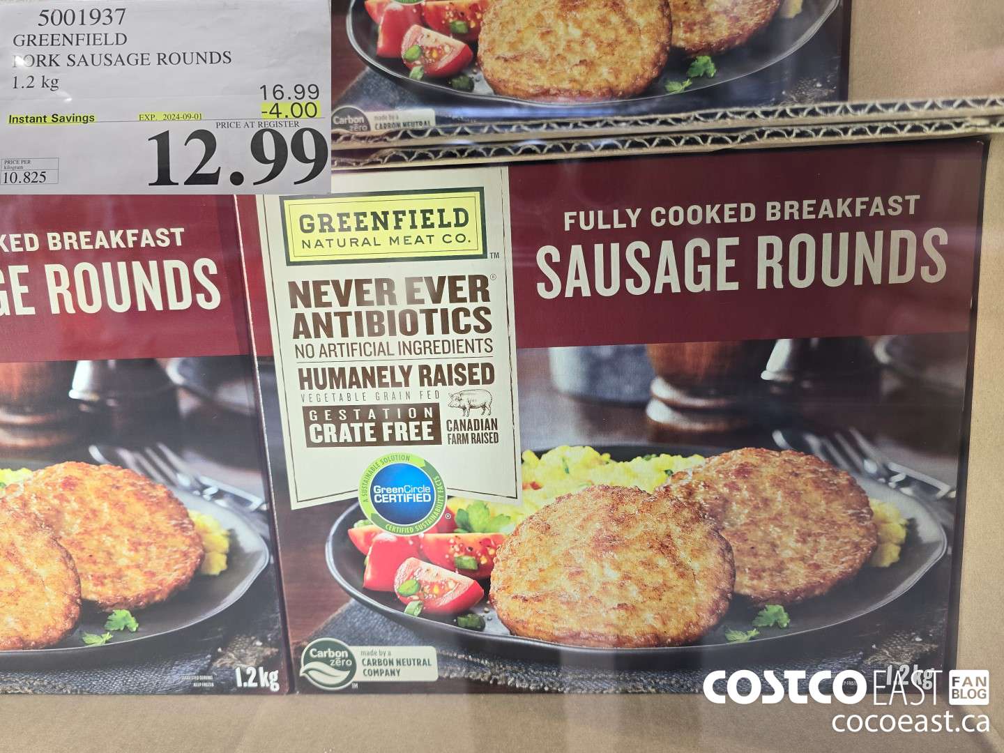 5001937 GREENFIELD PORK SAUSAGE ROUNDS 1.2 kg ($4.00 INSTANT SAVINGS EXPIRES ON 2024-09-01) $12.99