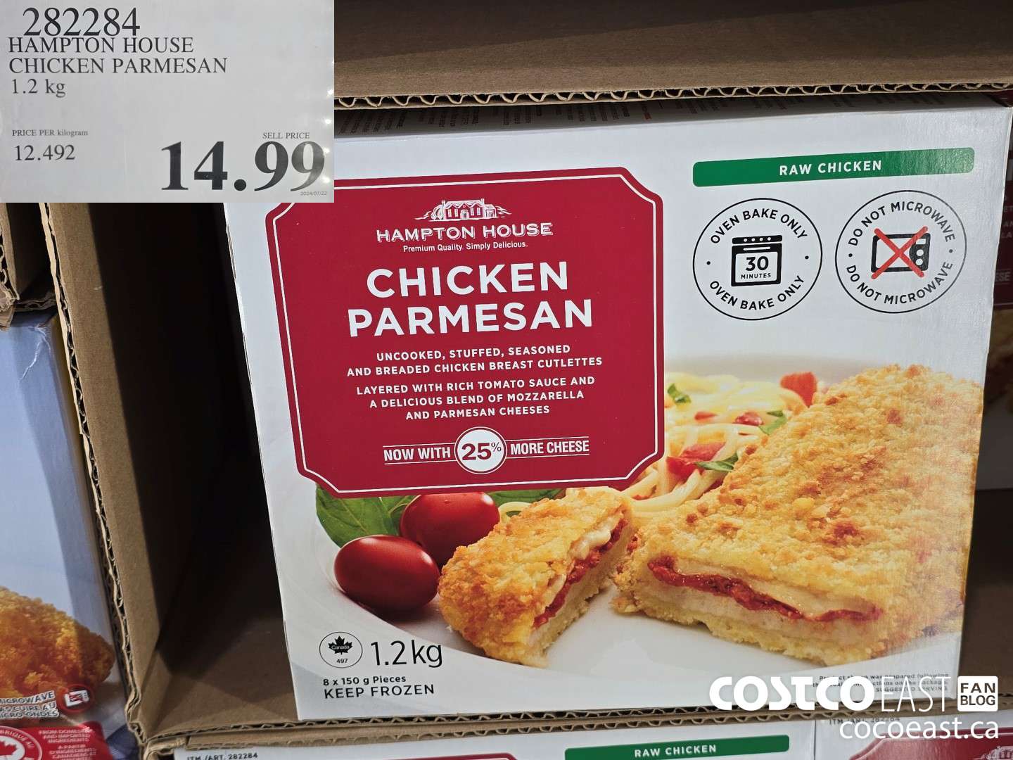 282284 HAMPTON HOUSE CHICKEN PARMESAN 1.2 kg $14.99