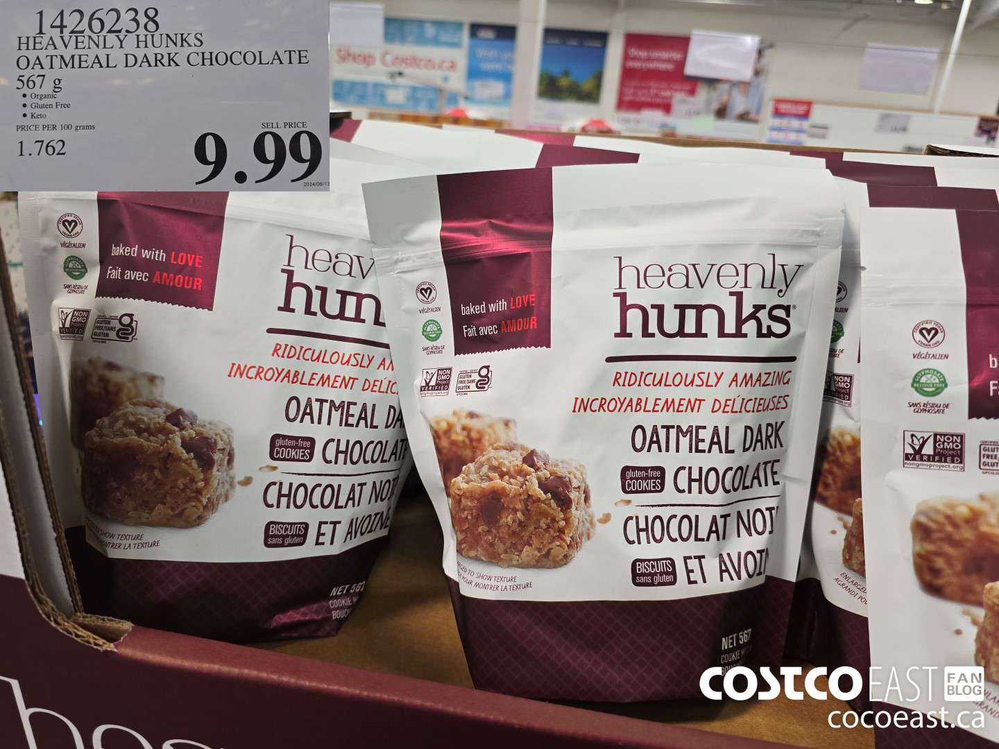 1426238 HEAVENLY HUNKS OATMEAL DARK CHOCOLATE 567 g $9.99