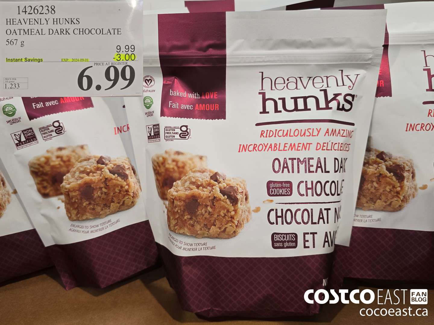 1426238 HEAVENLY HUNKS OATMEAL DARK CHOCOLATE 567 g ($3.00 INSTANT SAVINGS EXPIRES ON 2024-09-01) $6.99