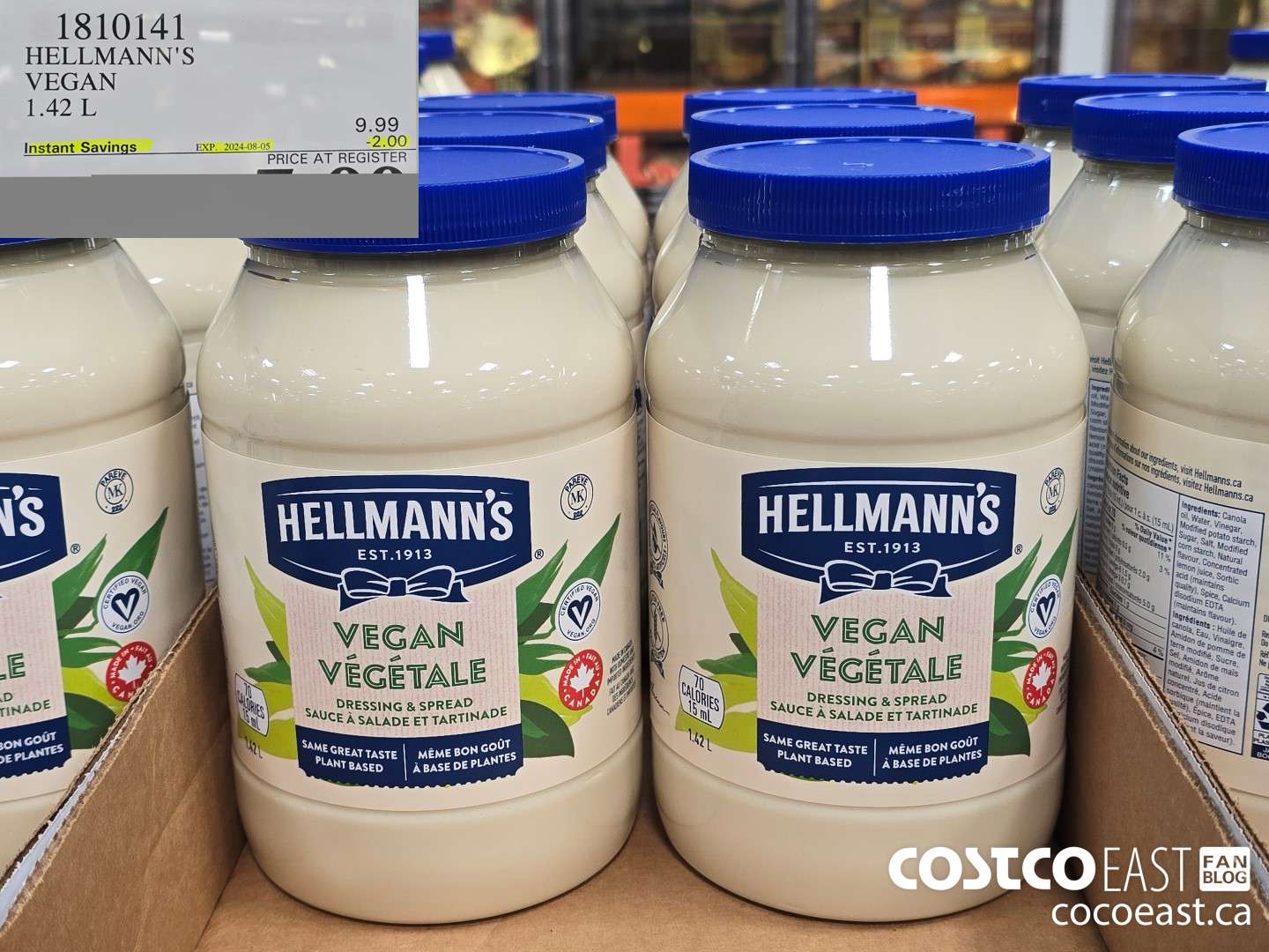 1810141 HELLMANN'S VEGAN 1.42 L ($2.00 INSTANT SAVINGS EXPIRES ON 2024-08-05) $7.99