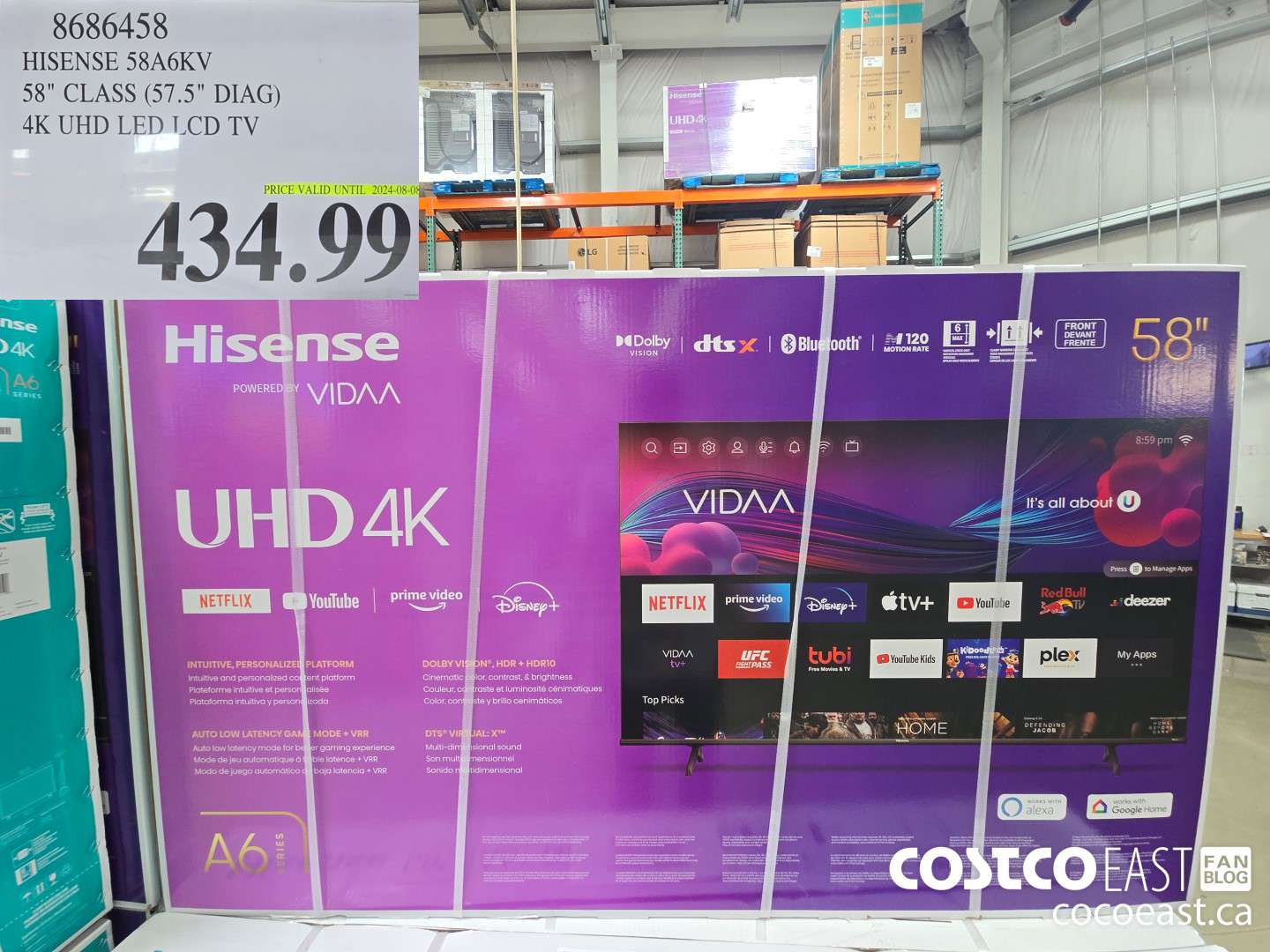 8686458 HISENSE 58A6KV 58