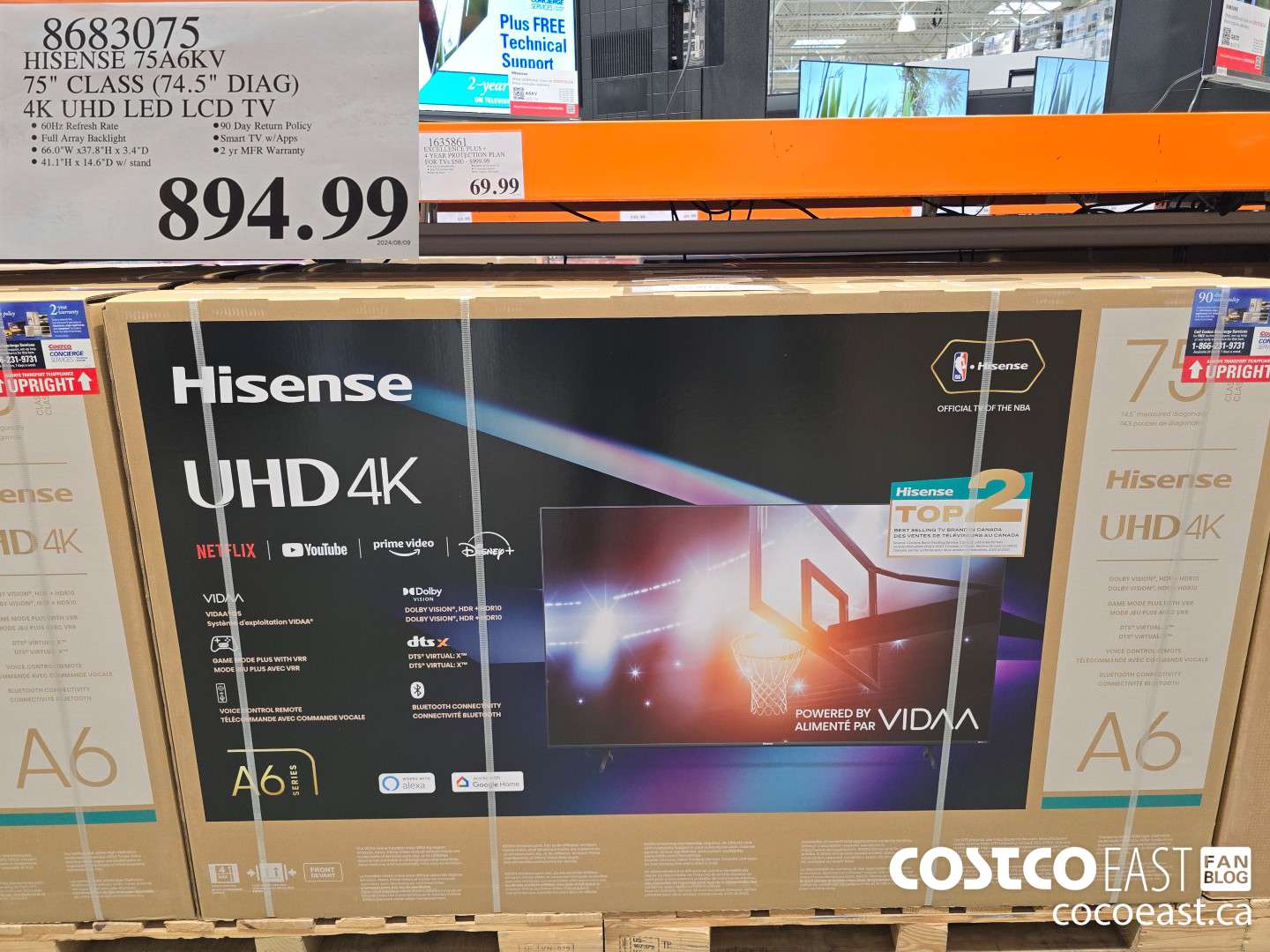 8683075 HISENSE 75A6KV 75