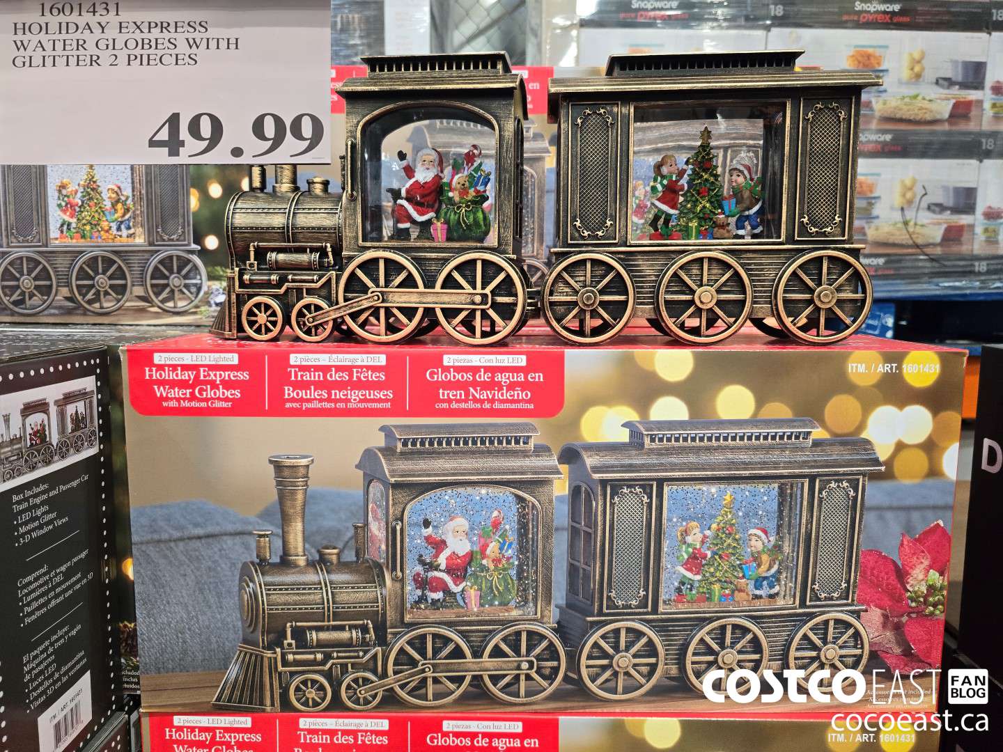 1601431 HOLIDAY EXPRESS WATER GLOBES WITH GLITTER 2 PIECES $49.99