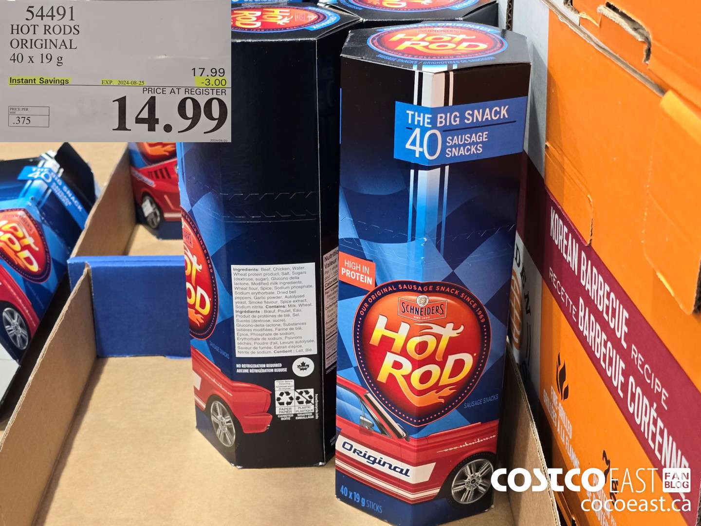 54491 HOT RODS ORIGINAL 40 x 19g ($3.00 INSTANT SAVINGS EXPIRES ON 2024-08-25) $14.99