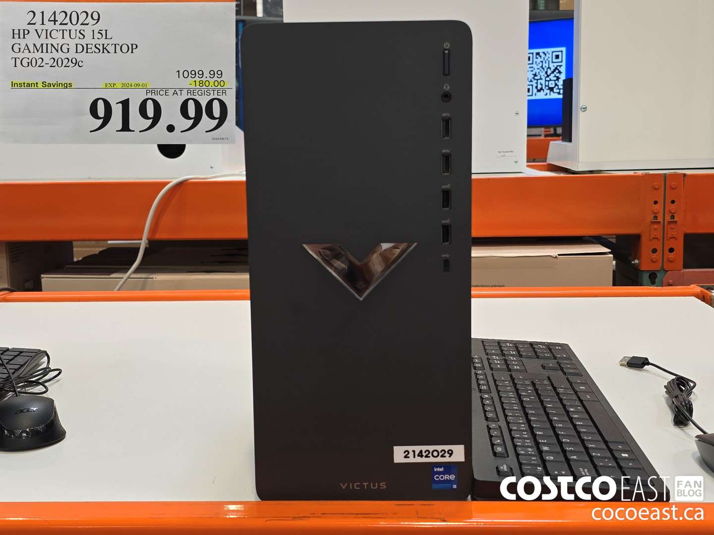 2142029 HP VICTUS 15L GAMING DESKTOP TG02-2029c ($180.00 INSTANT SAVINGS EXPIRES ON 2024-09-01) $919.99