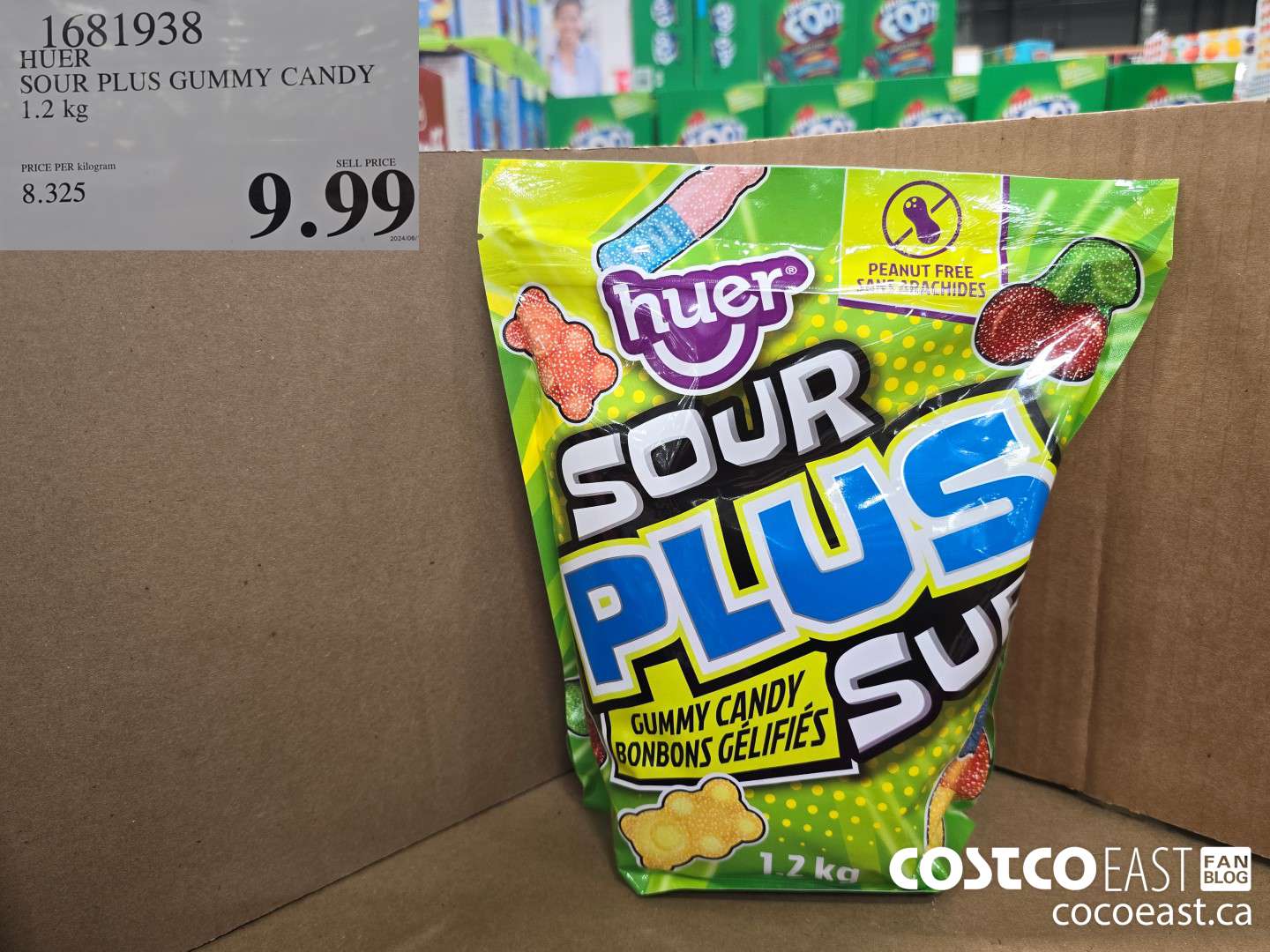 1681938 HUER SOUR PLUS GUMMY CANDY 1.2 KG $9.99