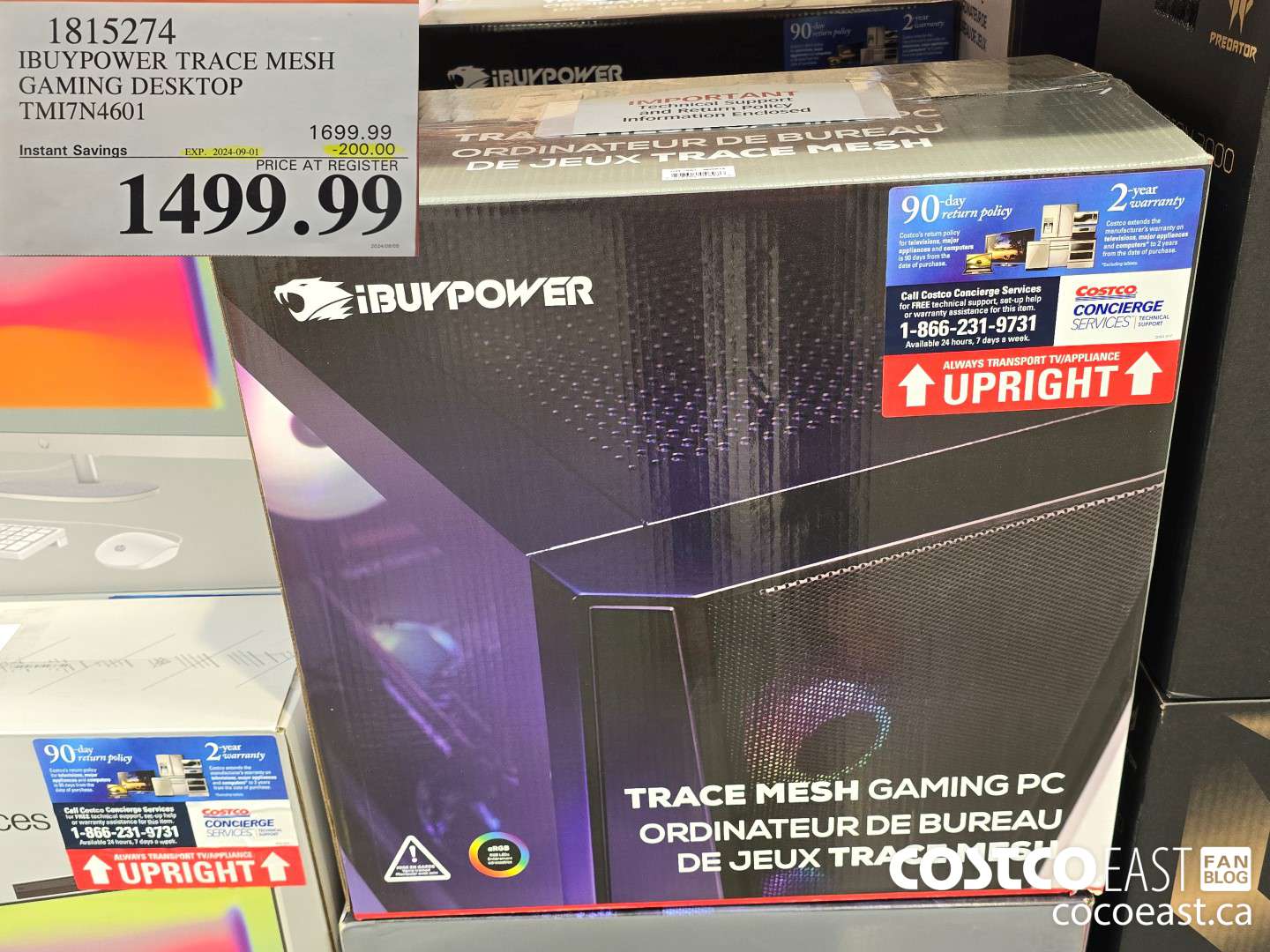 1815274 IBUYPOWER TRACE MESH GAMING DESKTOP TMI7N4601 ($200.00 INSTANT SAVINGS EXPIRES ON 2024-09-01) $1499.99