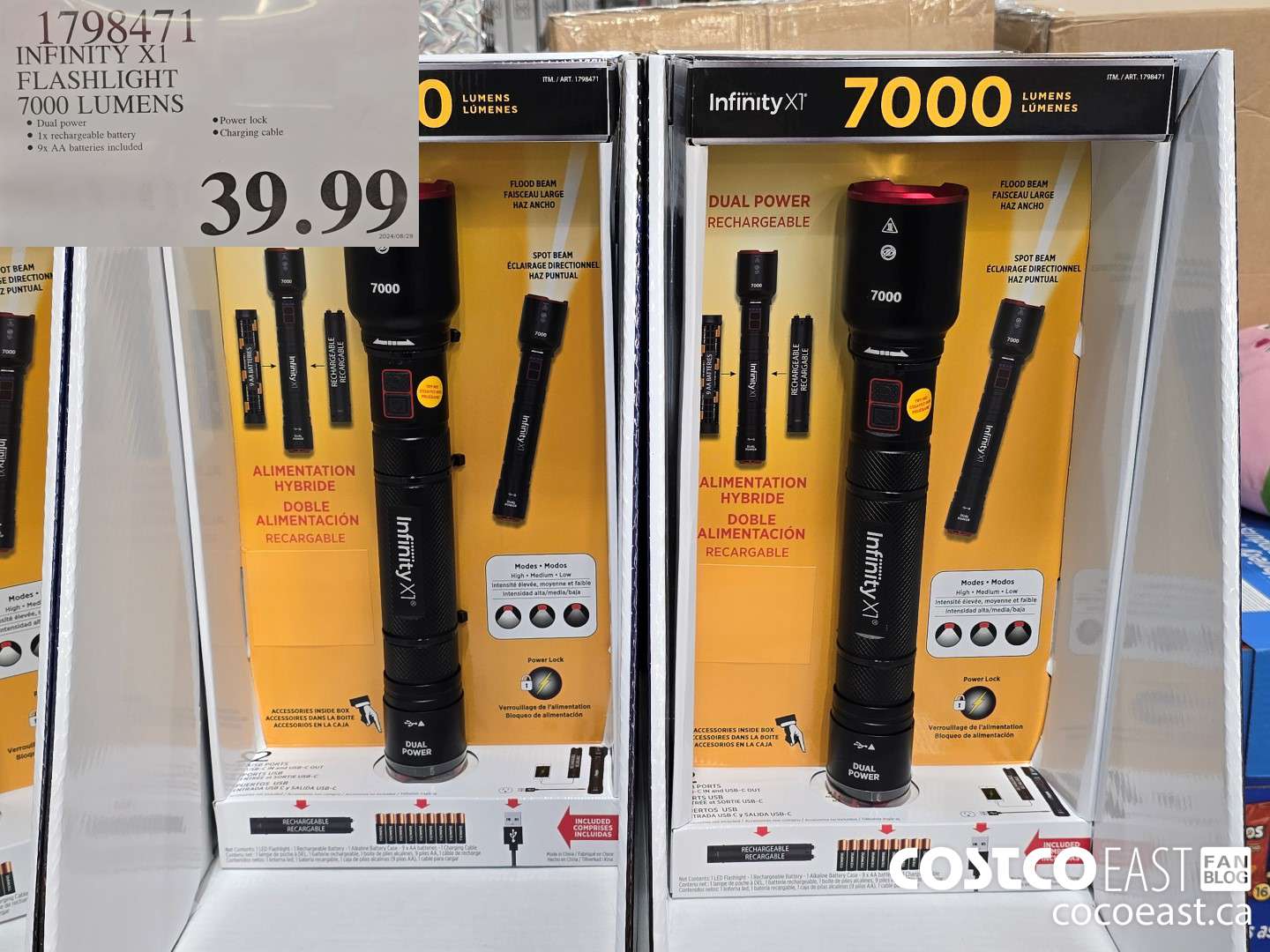 1798471 INFINITY X1 FLASHLIGHT 7000 LUMENS $39.99