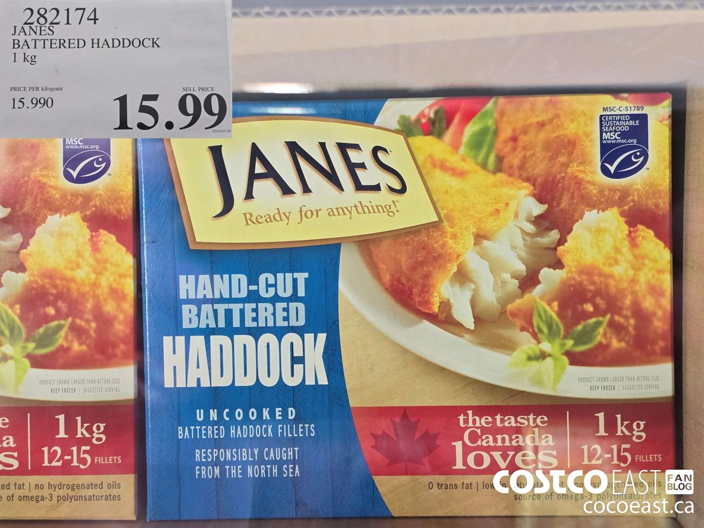 282174 JANES BATTERED HADDOCK 1 KG $15.99