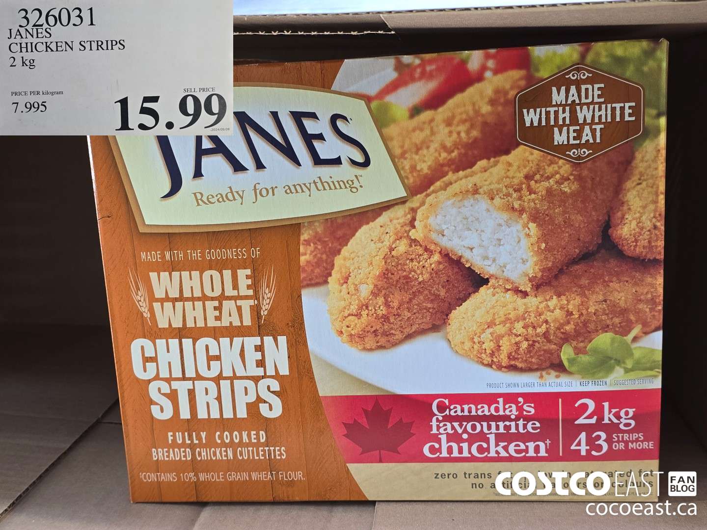 326031 JANES CHICKEN STRIPS 2 kg $15.99